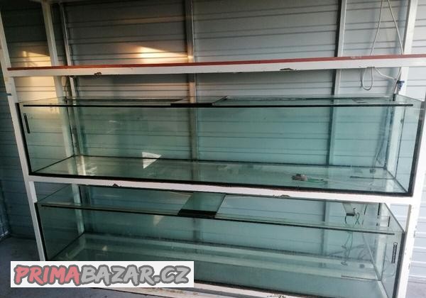Prodám Akvária se stojanem 2x600l