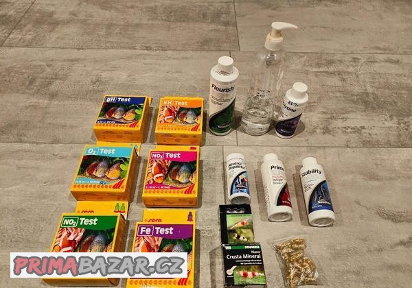 set na testování akvarijní vody + chemie Seachem