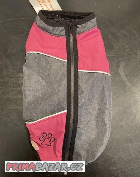 Zimní obleček pro psa Esmé Tulák Lux šedá-růžová 36 cm