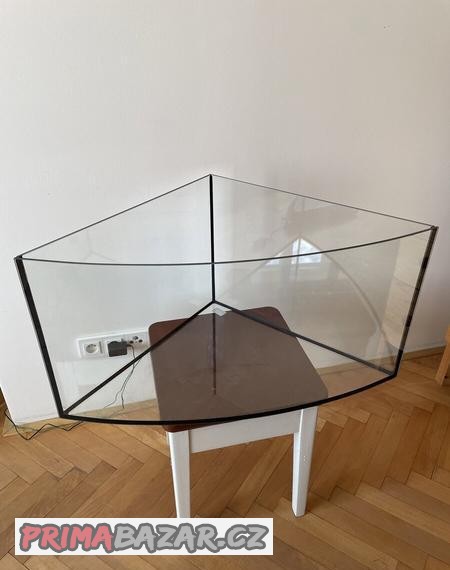 Akvárium 70l - rohové vypouklé