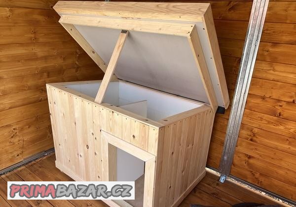 Zateplená psí bouda 120x90x90 - výroba od truhláře