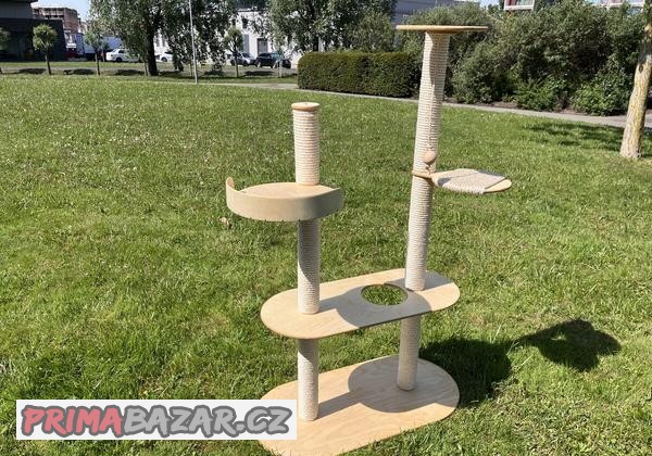 Škrabadlo pro kočky ze dřeva, kočičí škrabadlo nové