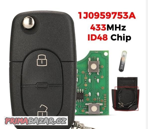 Vystřelovací autoklíč : VW, Škoda,1J0959753A 433 Mhz