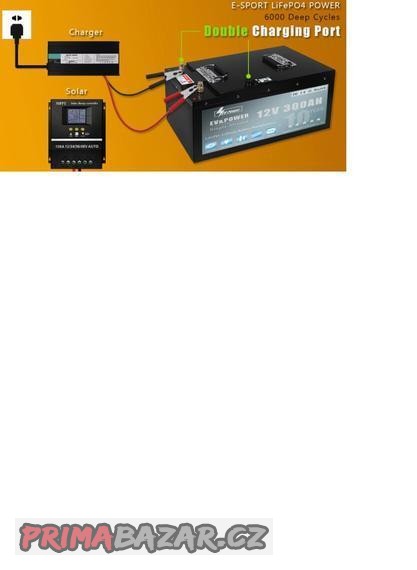 LiFePo4 baterie zn EV POWER s LCD, s kapacitou 100Ah/ 24V