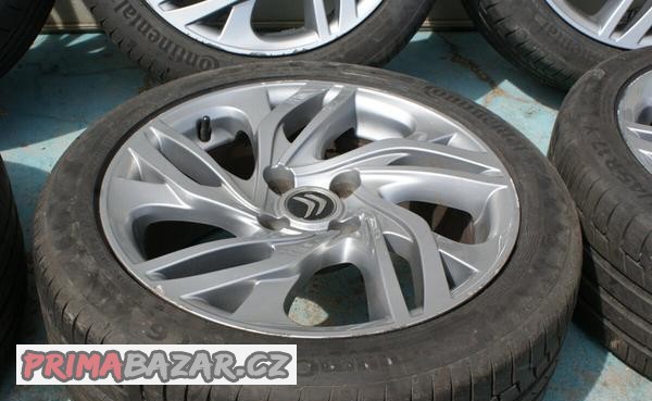 R17 krasna orig. alu kola Citroen a Peugeot letni pneu