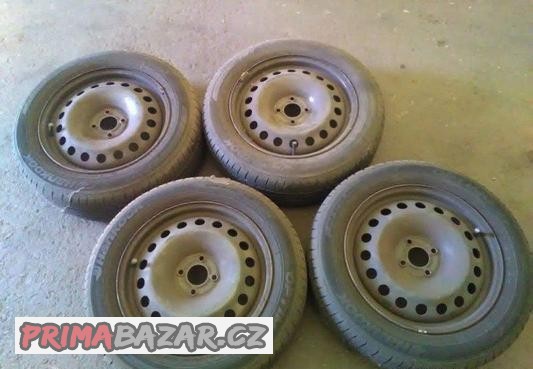DISKY 4x100 RENAULT + PNEU LETNÍ 205/60/16  5-6mm