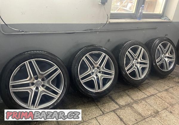Zánovní Alu kola MERCEDES AMG R22 5x112. Zánovní letní pneu