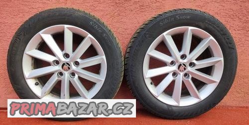 Zánovní zimní sada orig.AL kol Škoda + pneu Matador R16
