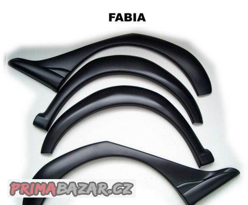 Plastové lemy + prahy Škoda Fabia I sada