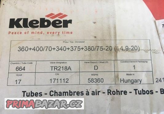 Duše Kleber 360/70R20, 400/70R20, 14.9-20