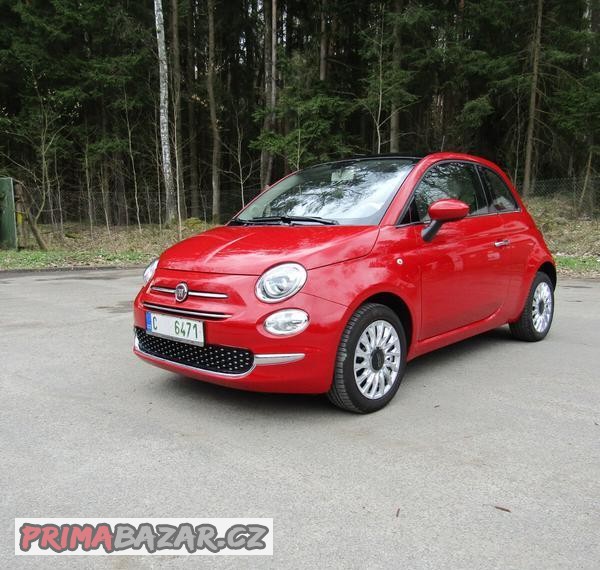 Fiat 500 1,2i 51kw, STAV NOVÉHO VOZU, 5804km, TOP STAV
