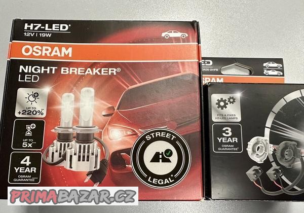 Osram H7 Night Breaker led + adaptéry VW golf 6