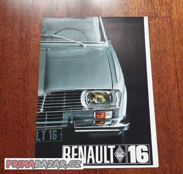 Renault R16 -.prospekt, skládaná A4