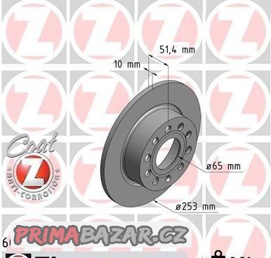 Zadní brzdy Zimmermann VW, Škoda, Audi
