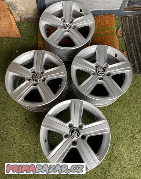 4ks ALUKOLA VW/ŠKODA 6 1/2 J x 16, ET 46, 5x112mm