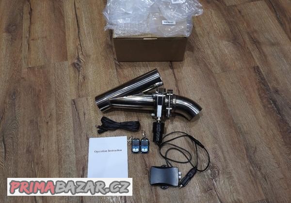 Elektrická NEREZ klapka výfuku 63 mm Nová dálkové ovládání