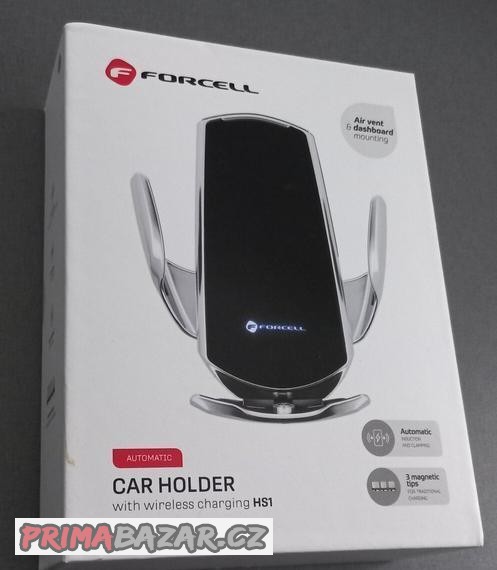 Nový Držák telefonu do auta. Forcell Smart Sensor HS1 Qi.