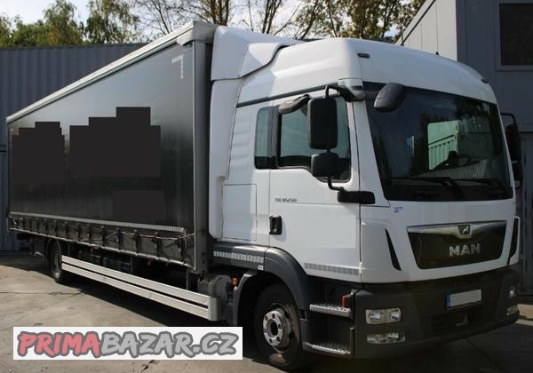 MAN TGL 12.250,  EURO 6, 12 TUN, TŘÍSTRANNÁ SHRNOVACÍ PLACHT