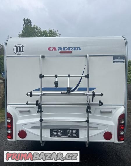 Adria Adora 512UP - mover, předstan, vybavení, držák na kola