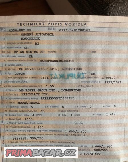 Motor Land Rover 20T2N 2.0itd 74kw