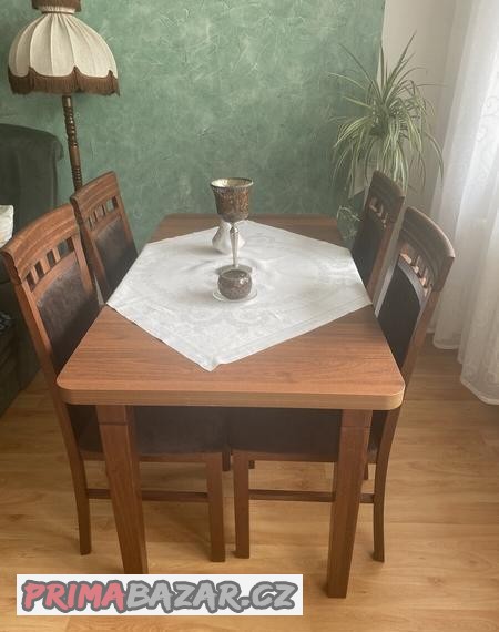 jidelni-stul-set-zidle-rustikalni-tmavy