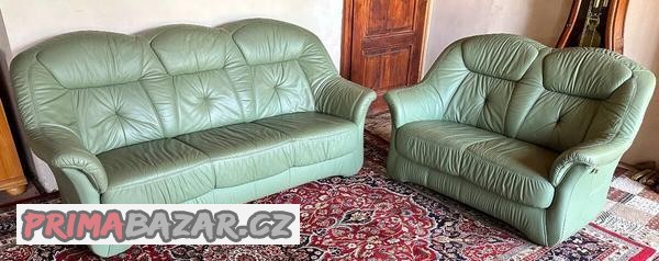 Luxusní kožená sedací souprava 3+2, č.2764