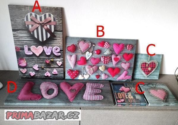 Obrazy plátno na dřevěném rámu–JAKO NOVÉ