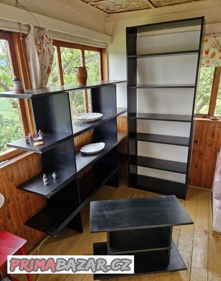 knihovna-policky-tv-stolek