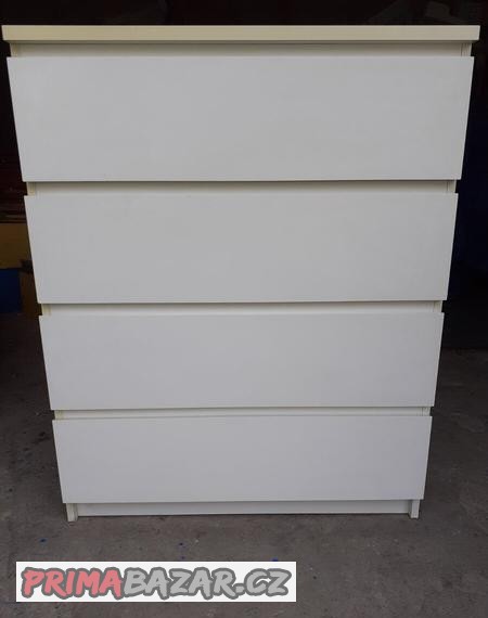 ikea-komoda-malm-bila-4-zasuvky