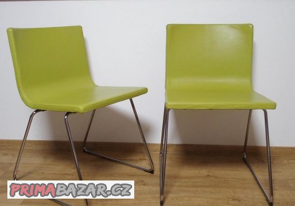 Prodám 2 moderní kožené židle