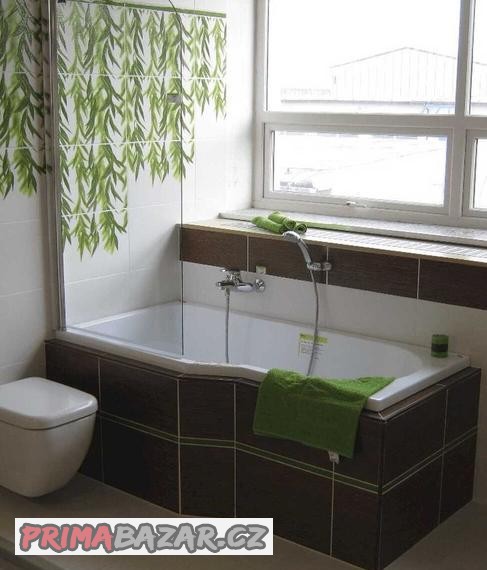 Vanová zástěna Laguna 143x70cm - sklo - chrom