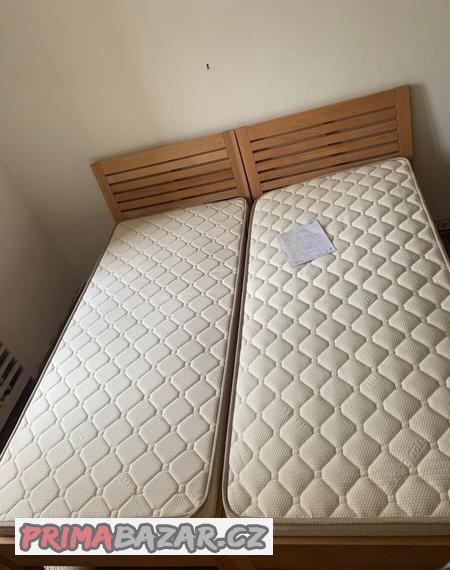 Postele 2 ks vč. matrací -  nové/téměř nevyužité