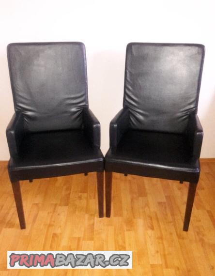 Křesla - černá ekokůže