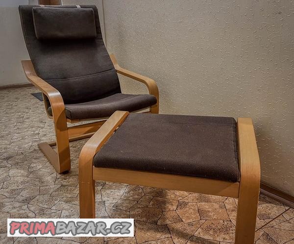 prodej-houpaci-kreslo-ikea-s-podnozkou-pouzite