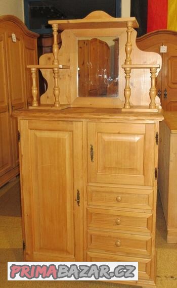 komoda-se-zrcadlem-z-borovice-masiv-vyborny-stav