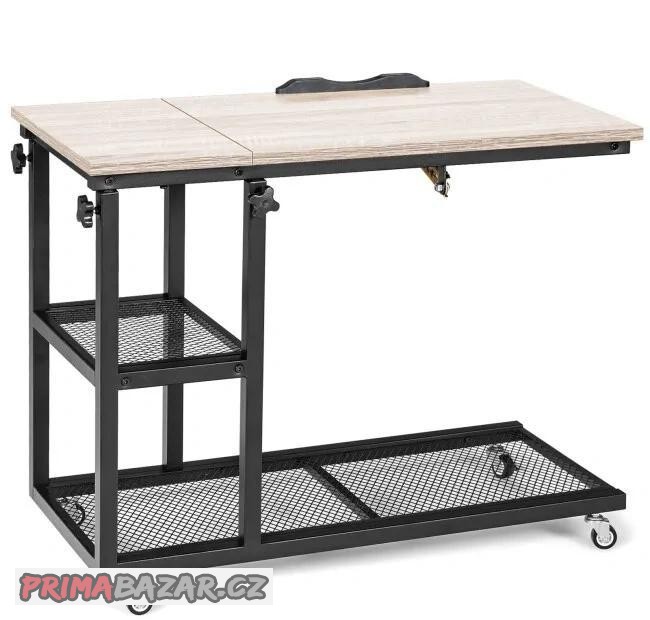 Boční stolek s nastavitelnou odkládací poličkou