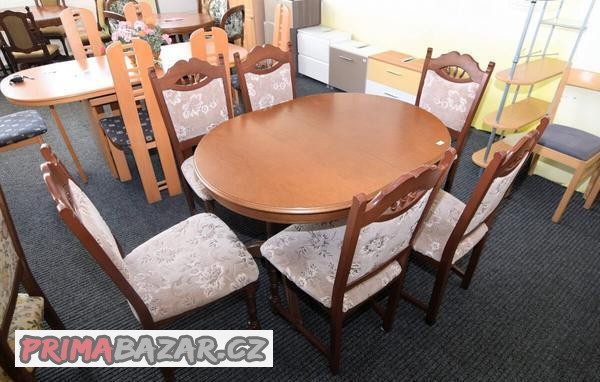 Jídelní stůl a židle 6ks