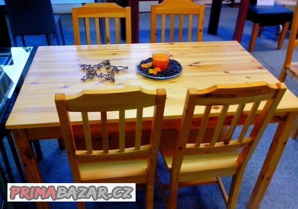 jidelni-set-stul-se-zidlemi-sestava-prirodni-lakovana