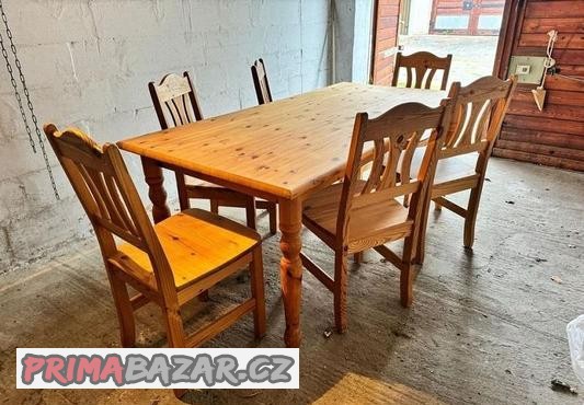 jidelni-dreveny-stul-rozkladaci-a-6-zidli-masivni