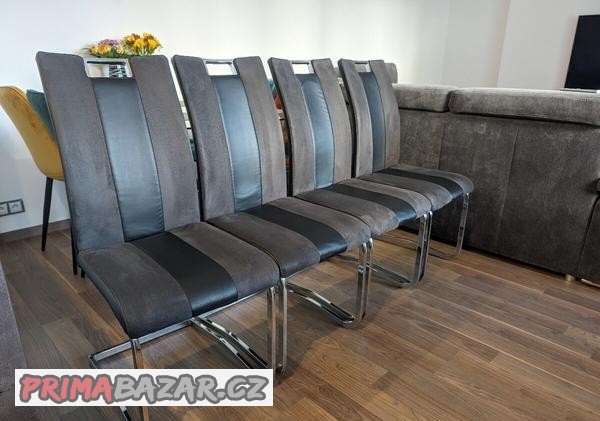 Černá jídelní židle 4ks