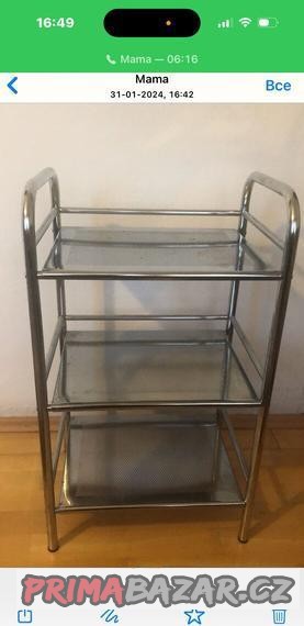 skříň pro,výška 65,šířka 3040 polic.kovová,nerezavělá