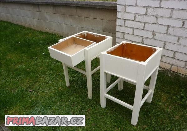 2x retro dřevěné štokrdle/židlička/stoleček