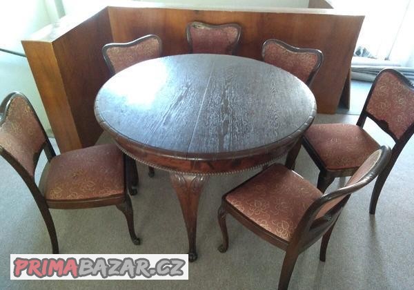 Starožitný nábytek stůl, židle, křesla Gerstel