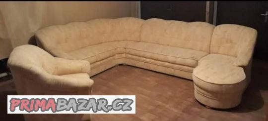 Velká rozkládací sedací souprava