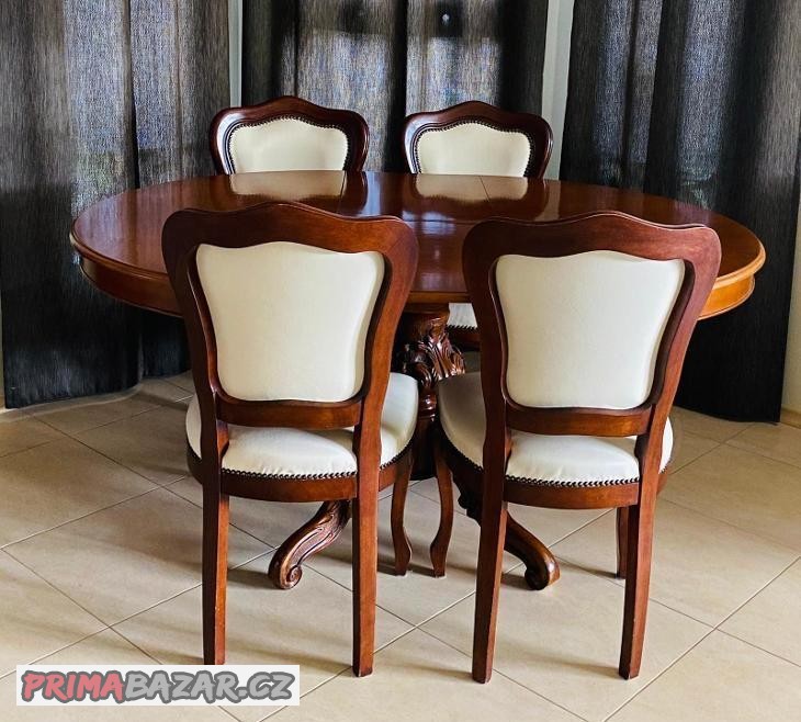 prodam-italsky-stylovy-jidelni-stul-se-zidlemi