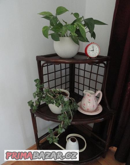 Regál bambus výška 92 cm, hl. 46 cm