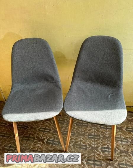 Jídelní židle ADRIANNE, šedá, 2 kusy