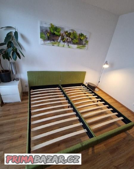 2-postele-100x200x30cm-zelene-calouneni