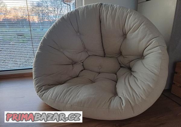 lnene-bezove-kreslo-karup-rozkladaci