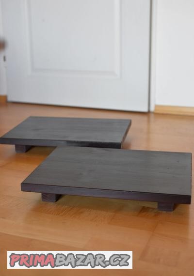 Karup Design Dock Black dřevěné tmavé noční stolky sada 2 ks